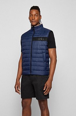 - BOSS with Water-repellent tape 3D gilet padded logo