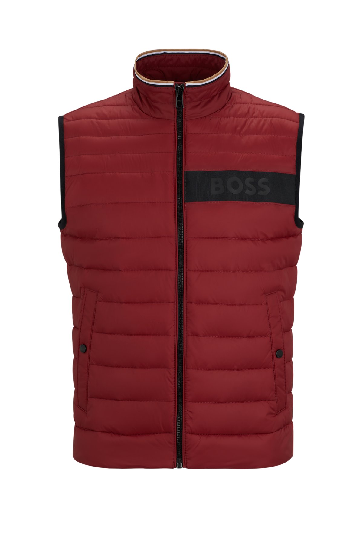 BOSS - Water-repellent gilet tape 3D padded logo with