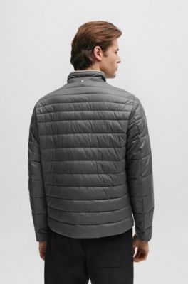 BOSS - Water-repellent jacket with 3D logo tape - Grey