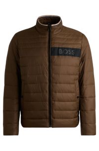 BOSS - Water-repellent jacket with 3D logo tape