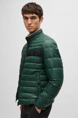 Chaqueta repelente al agua con cinta de logo en 3D, Cal