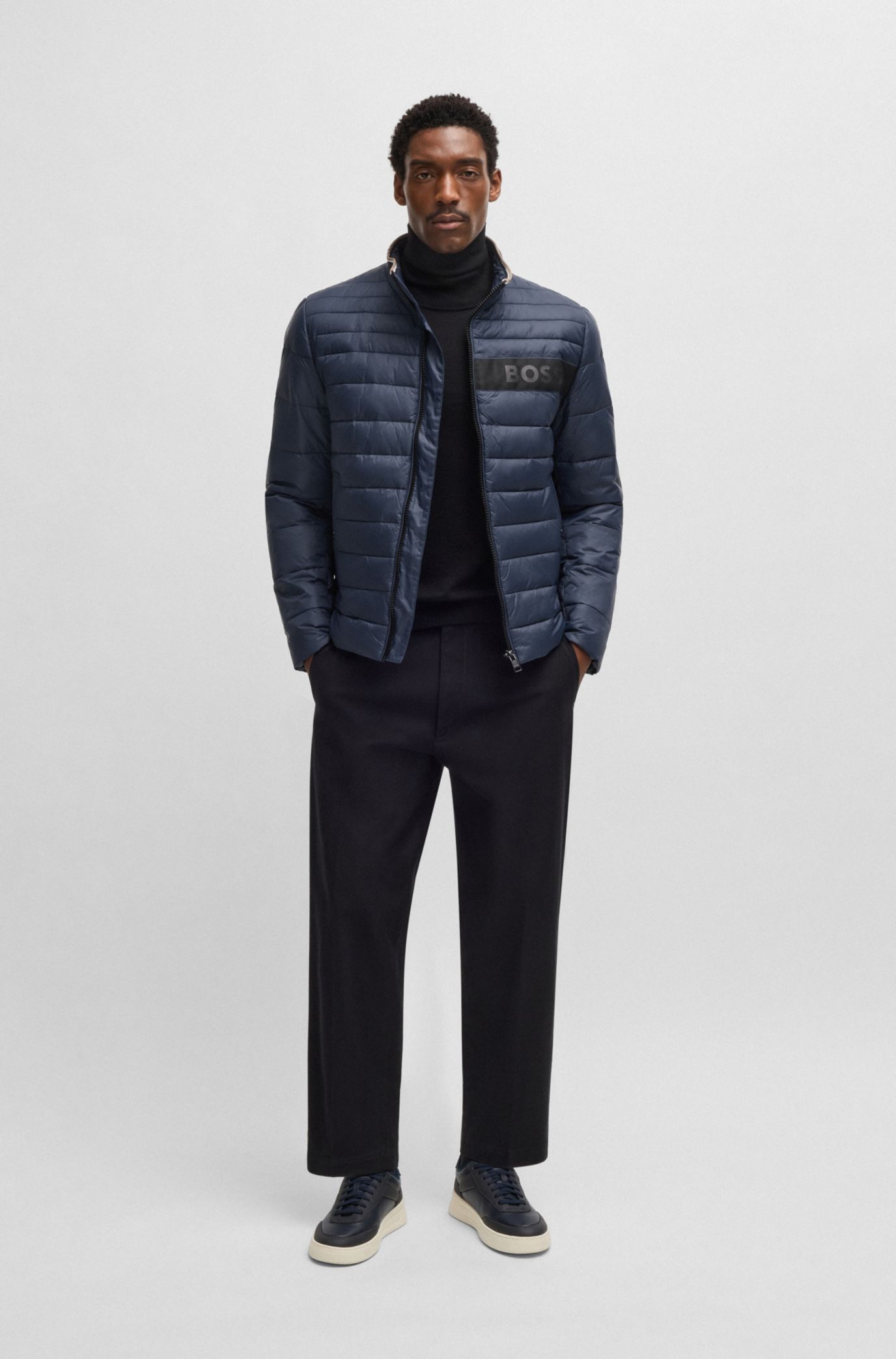 Hugo boss store blue puffer jacket