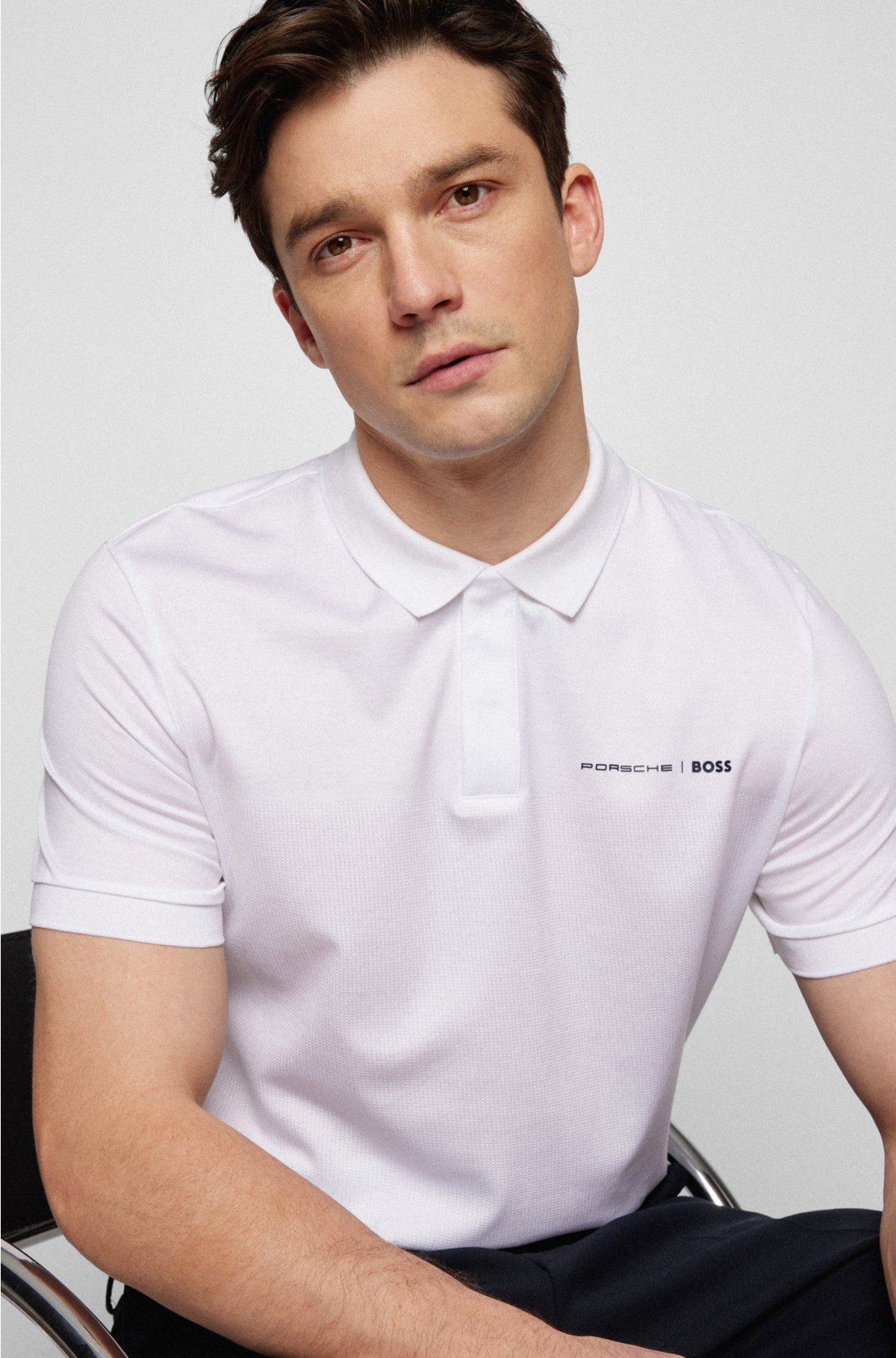 Porsche x BOSS slim-fit T-shirt with exclusive branding