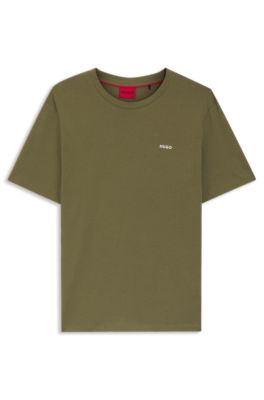 Logo-print T-shirt in cotton jersey, Light Green