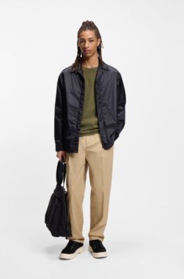 Logo-print T-shirt in cotton jersey, Light Green