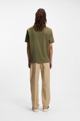 Logo-print T-shirt in cotton jersey, Light Green