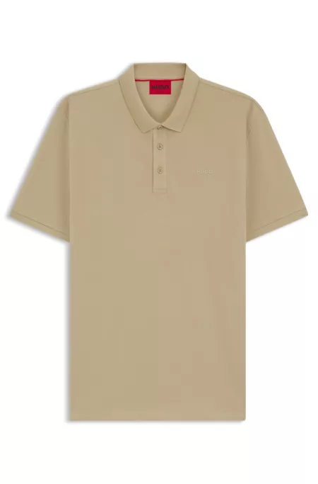 Cotton-piqué polo shirt with logo print