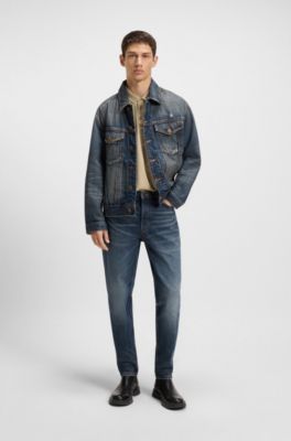 Regular-fit cotton polo with logo print, Beige