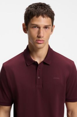 Cotton polo shirt, Dark pink