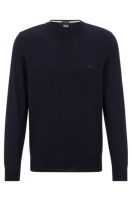 BOSS - Regular-fit sweater with embroidered logo