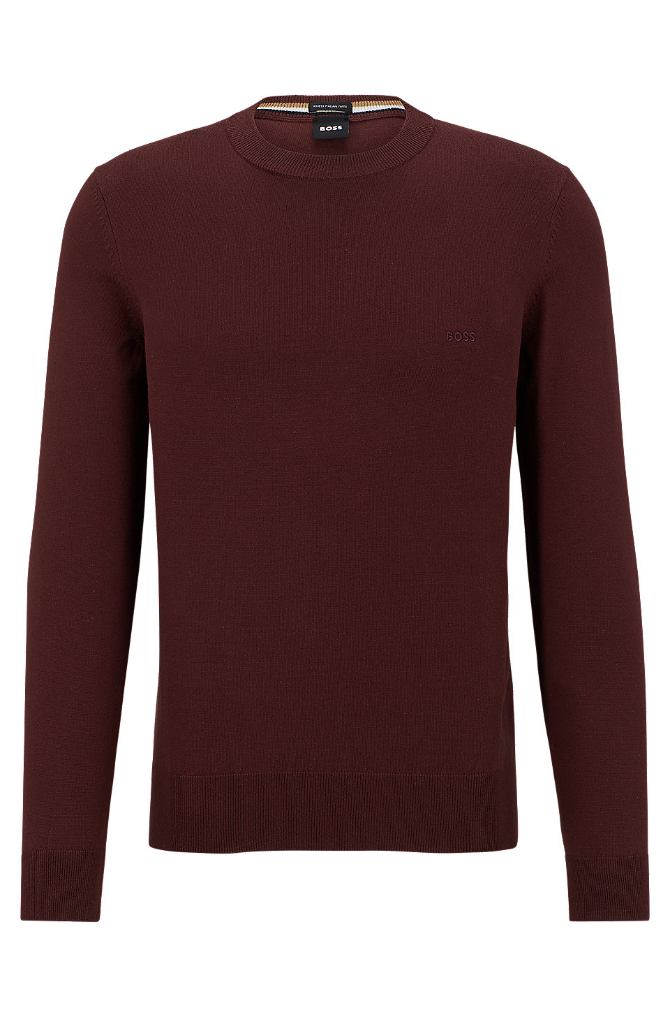BOSS - Regular-fit sweater with embroidered logo