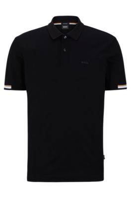 - shirt with BOSS Regular-fit polo rubberized logo