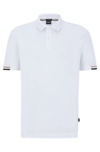 BOSS Regular-fit polo - with rubberized logo shirt