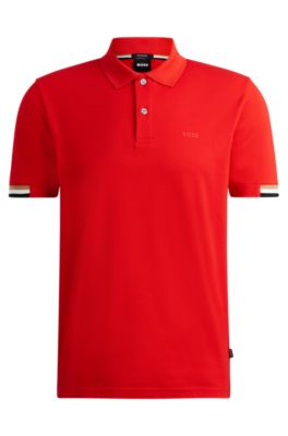 BOSS Regular fit polo shirt with rubberized logo