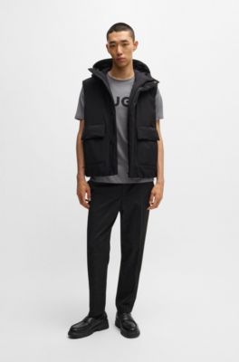 Camiseta de punto de algod&oacute;n con logo estampado, Gris