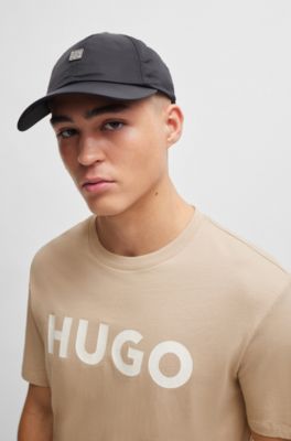 Camiseta de punto de algod&oacute;n con logo estampado, Beige