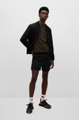 Camiseta de punto de algod&oacute;n con logo estampado, Verde oscuro