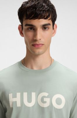 Logo-print T-shirt in cotton jersey, Light Green