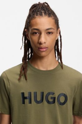 Logo-print T-shirt in cotton jersey, Light Green
