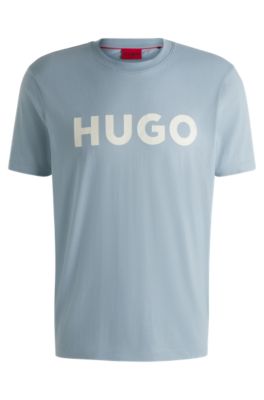 HUGO - Regular-fit T-shirt in cotton jersey with logo