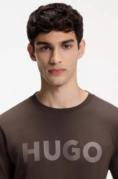 Logo-print T-shirt in cotton jersey