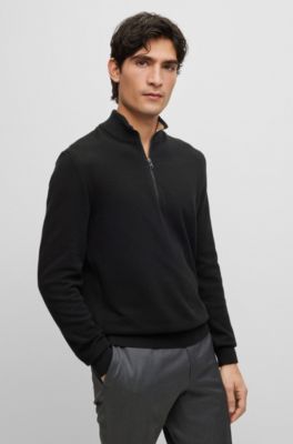 hugo boss mens full zip sweater