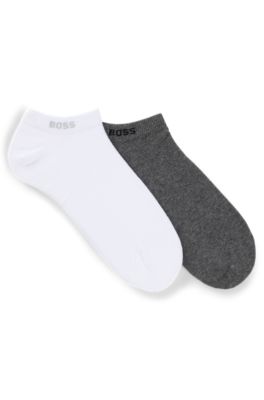 Hugo Boss Two-pack Of Ankle Socks In Grey
