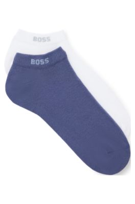 Shop Hugo Boss Two-pack Of Ankle Socks In Dark Blue