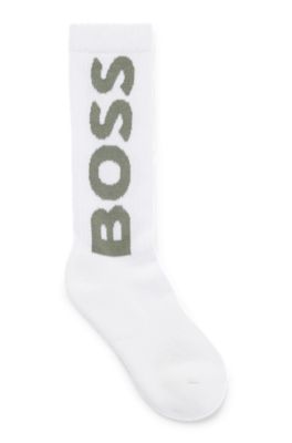 Quarter-Length Socks With Contrast Logo- Men's Casual Socks Size