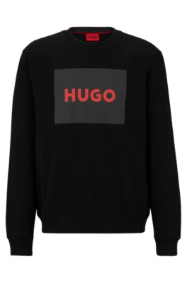 Cotton sweatshirt with logo print