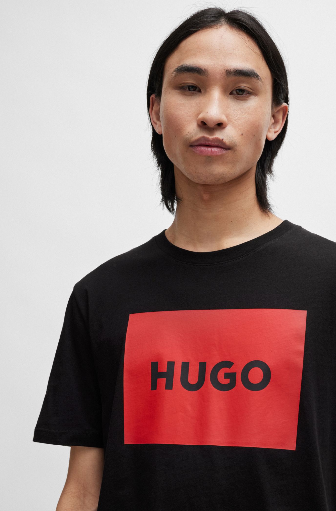 in - with box jersey Crew-neck cotton logo T-shirt HUGO
