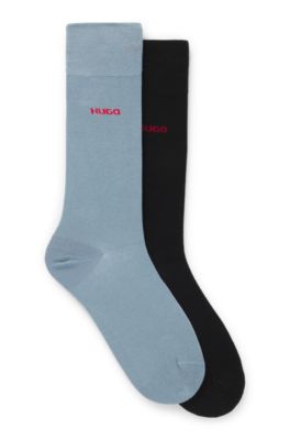 Two-pack of regular-length logo socks, Light Blue