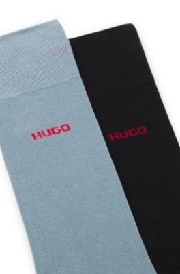 Two-pack of regular-length logo socks, Light Blue