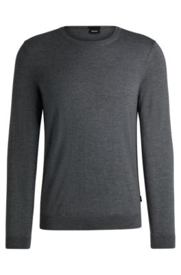 BOSS - Crew-neck sweater in merino wool