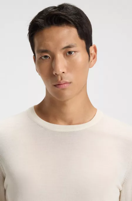 Merino-wool sweater in a slim fit