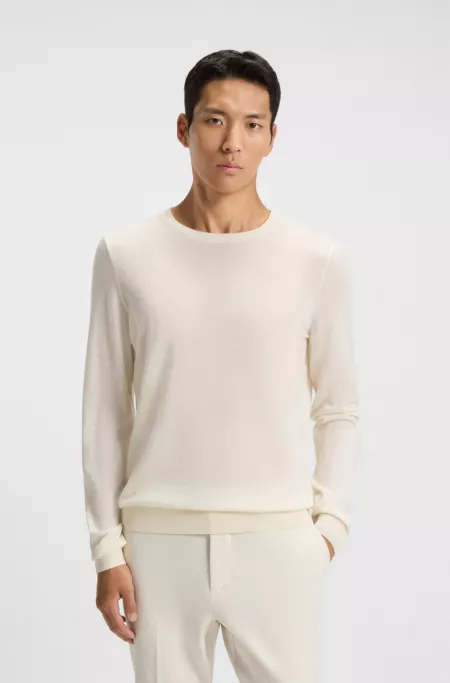Merino-wool sweater in a slim fit