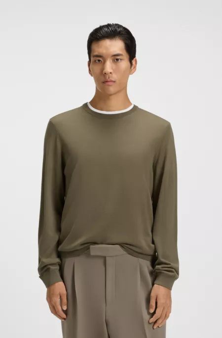 Merino-wool sweater in a slim fit