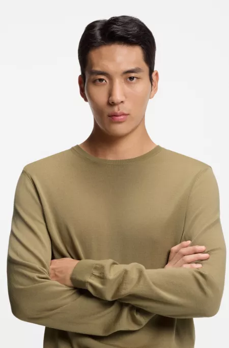 Merino-wool sweater in a slim fit