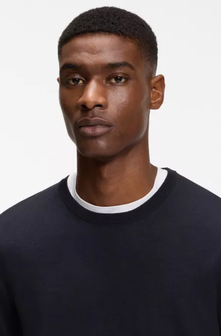 Merino-wool sweater in a slim fit