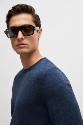 BOSS Mens Kamyore Brown Heather Long Sleeve Turtle Neck Slim Fit Knit Pullover Sweater main image 0