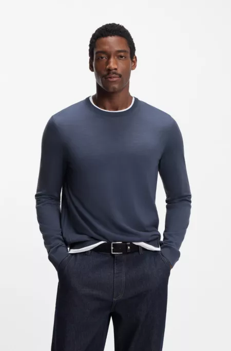 Merino-wool sweater in a slim fit