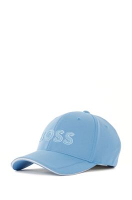 Hugo Boss Piqu-mesh Cap With 3d Embroidered Logo In Light Blue