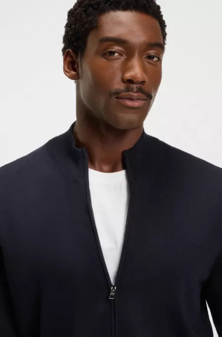 Knitted cardigan in virgin wool