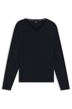 Pull Slim en laine vierge à col V