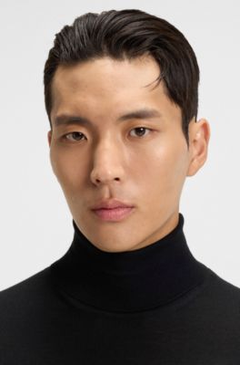 Merino-wool rollneck sweater a slim fit