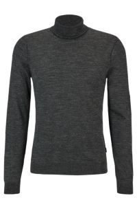 BOSS - Slim-fit rollneck sweater in wool