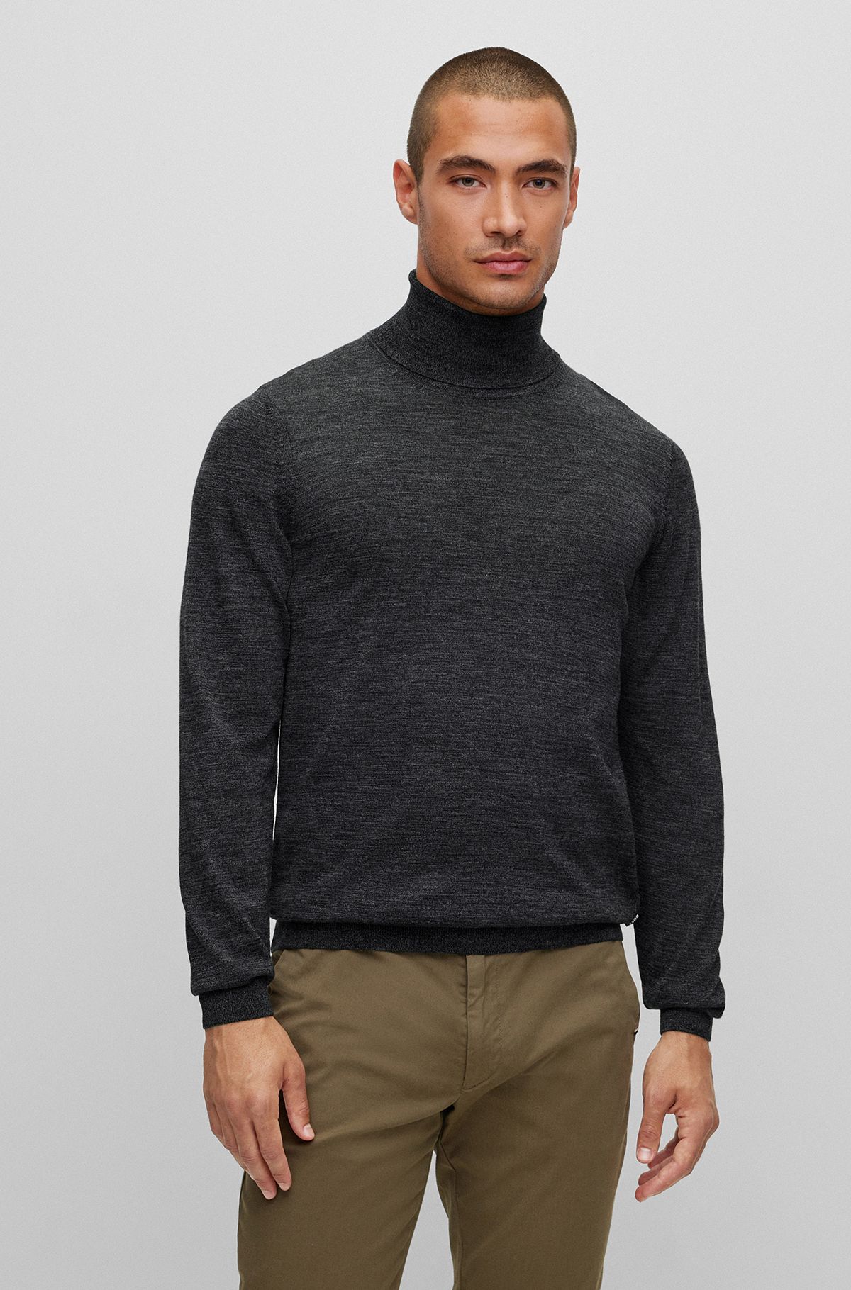Turtleneck Sweaters in Black by HUGO BOSS