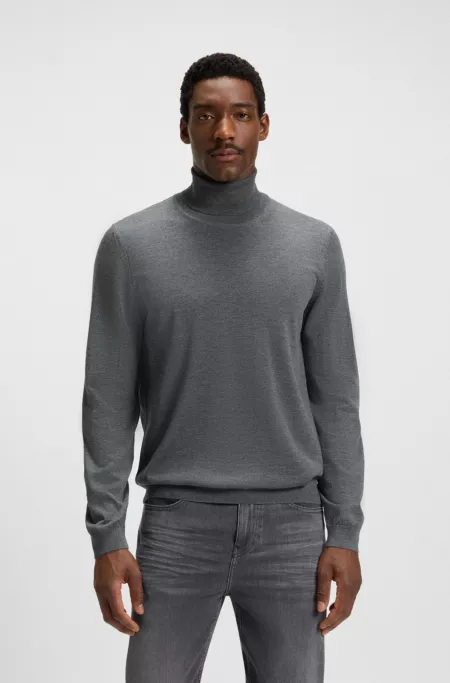 Merino-wool rollneck sweater in a slim fit