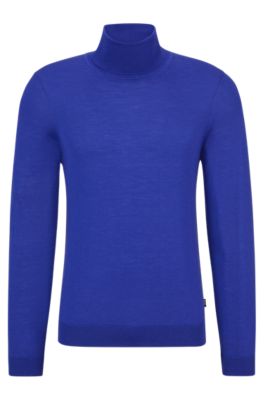 BOSS - Slim-fit rollneck sweater in wool