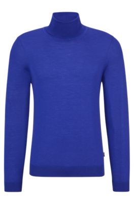 HUGO BOSS SLIM-FIT ROLLNECK SWEATER IN WOOL